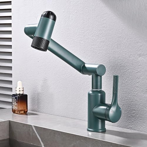 HomeVortex 360° schwenkbarer Küchenspüle Wasserhahn Einhandgriff Waschtischarmatur 4 Sprühmodi Klappmischer Edelstahl gebürstet von HomeVortex