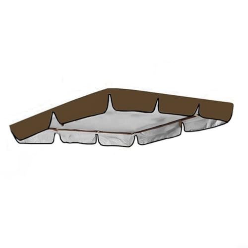HomeVortex Abdeckung für Gartenschaukeln, Outdoor, Terrasse, Schaukelstuhl, Baldachin, Ersatz, wasserdicht, Sonnenschutz für 2–3-Sitzer, Gartenmöbel, mehrere Maße (Kaffee 4) von HomeVortex