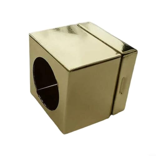 HomeVortex Aluminium Billard Snooker Kreidehalter Queue Kreide Fall Aufbewahrung Clip Tragbarer Würfel Gelb Leicht von HomeVortex