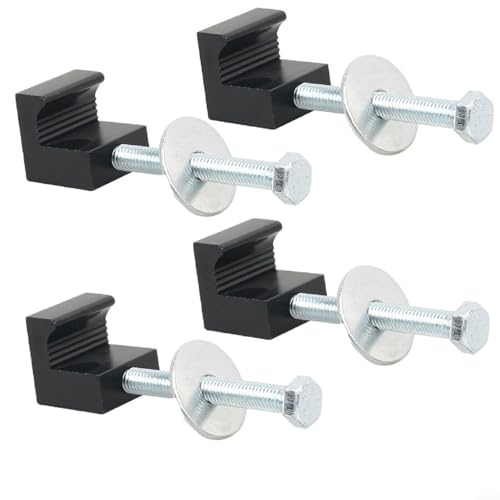 HomeVortex Aluminium-Werkzeugkasten-Spann-Set, J-Haken, Crossover-Montageklemmen, robuste Rost-Legierung, LKW-Bett, Aufbewahrungsbox, Befestigungen, keine Bohrinstallation HomeVortex Aluminium-Werkzeugkasten-Spann-Set, J-Haken, Crossover-Montageklemmen, robuste Rost-Legierung, LKW-Bett, Aufbewahrungsbox, Befestigungen, keine Bohrinstallation von HomeVortex
