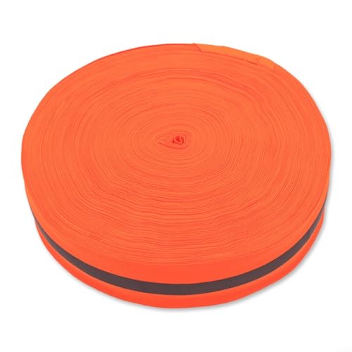 HomeVortex Beachvolleyball-Grenzlinie mit reflektierendem Streifen, 100 m Klebeband für Outdoor-Sportarten, Laufstrecken und Ziellinien (orange) von HomeVortex