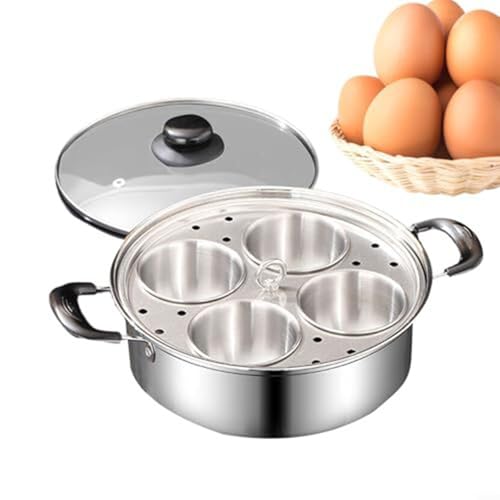 HomeVortex Edelstahl-Eier-Dampfgarer, 20 cm, verdickt, Mehrzweck-Küchen-Dampfgarer für Eier, Mini-Kuchen, Heimkochen HomeVortex Edelstahl-Eier-Dampfgarer, 20 cm, verdickt, Mehrzweck-Küchen-Dampfgarer für Eier, Mini-Kuchen, Heimkochen von HomeVortex