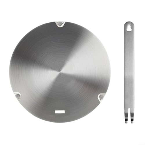 HomeVortex Edelstahl Wärmeleitplatte für Induktionsherd mit Magnetfuß gleichmäßige Wärmeverteilung Küche Kochen Werkzeug 18 22 26 cm (A) von HomeVortex