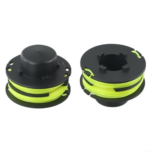 HomeVortex Ersatzspule Fadentrimmer Teile für Rasentrimmer RAC118 RLT3525S schwarz gelb 1,2 mm Nylonfaden (2 Stück) von HomeVortex