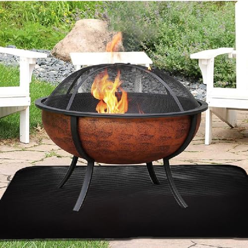 HomeVortex Feuerfeste Silikon-Isoliermatte zum Schutz von Böden unter Grills und Backöfen, hitzebeständige Matte für Garten, Terrasse und Terrasse (76 cm x 122 cm) von HomeVortex