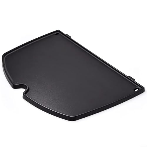 HomeVortex Gusseisen-Grillplatte für Weber Q2200 Q2000 Q2400 Q220 Serie Grills, robustes Grillzubehör mit erhöhtem Rand für Pfannkuchen, Rührbraten und Gemüse, 27,7 x 39,9 cm, Schwarz von HomeVortex