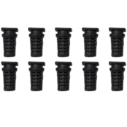 HomeVortex Kabelhülse, Kabelverschraubung, Verbindungs-Set, 3,5 mm bis 5 mm, Drahtverbinder-Zubehör, für Winkelschleifer-Kabel (4 mm-schwarz), 10 Stück von HomeVortex