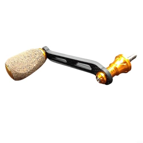 HomeVortex Karbonfaser-Einarm-Wippgriffspule, Stella/Cardif/Sephia/Stradic/Twinpower, mit Gummi-Korkknauflager (Gold) von HomeVortex