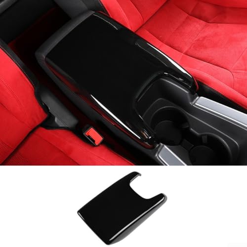 HomeVortex Karbonfaser-Optik Mittelkonsole Armlehne Abdeckung Verkleidung Verkleidung Verkleidung für Honda Civic FL5 2022 2023 2024 2025 Innenzubehör (schwarz) von HomeVortex