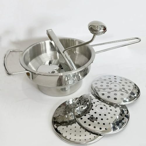 HomeVortex Kartoffelstampfer aus Edelstahl, groß, manuell, für Gemüse, Obst, Babynahrung, Vorbereitung, Küche, Kochen, Gadget, Stampfwerkzeug (2) von HomeVortex
