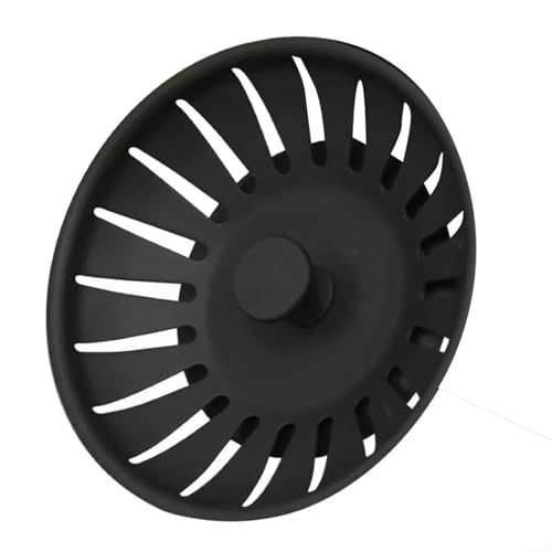 HomeVortex Küchenspüle Sieb Filter Abfluss Schwarz 78mm Edelstahl Waschbecken Abfluss Stopper Catcher für Badezimmer Dusche Waschbecken Sieb HomeVortex Küchenspüle Sieb Filter Abfluss Schwarz 78mm Edelstahl Waschbecken Abfluss Stopper Catcher für Badezimmer Dusche Waschbecken Sieb von HomeVortex