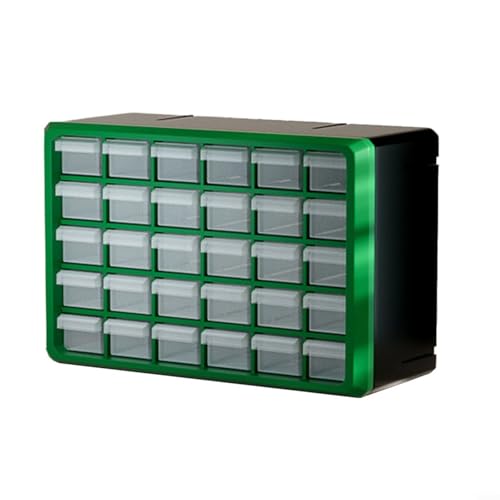 HomeVortex Multi-Grid Tool Storage Box Drawer Organizer Cabinet Wall Mount Component Container Classification Bin With Electronic Parts Storage (Green) von HomeVortex