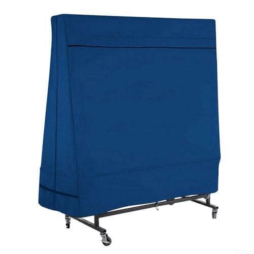 HomeVortex Oxford Fabric Table Tennis Cover Waterproof Protector for Ping Pong Table Adjustable Outdoor Furniture Cover Weather Resistant Blue 160x160x85x36cm von HomeVortex