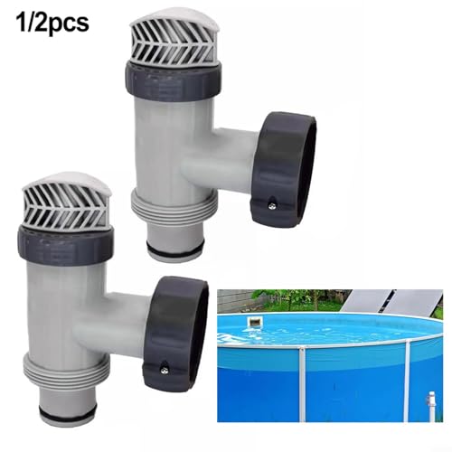 HomeVortex Pool-Ventil Wasserdurchflusskontrollsystem für Intex 10747 25010 für Schwimmbad-Filtrationspumpe 1500–4000 GPH Durchflussmenge (2 Stück) von HomeVortex