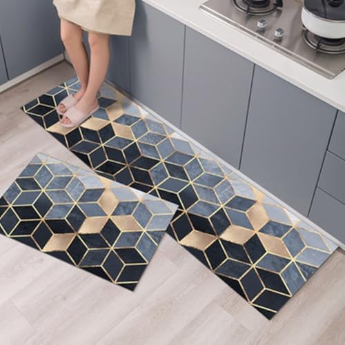 HomeVortex Rutschfester Küchenteppich, leicht zu reinigen, mit Schmutzfang-Funktionen, um Böden ordentlich zu halten (QYSC-196, 40 x 60 cm) von HomeVortex