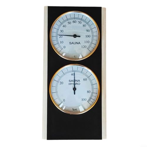 HomeVortex Sauna-Temperatur- und Feuchtigkeitsmesser, 26,7 cm, Holzthermometer, Hygrometer, Analog-Anzeige, keine Batterien erforderlich, leicht ablesbares Zifferblatt für Sauna-Enthusiasten HomeVortex Sauna-Temperatur- und Feuchtigkeitsmesser, 26,7 cm, Holzthermometer, Hygrometer, Analog-Anzeige, keine Batterien erforderlich, leicht ablesbares Zifferblatt für Sauna-Enthusiasten von HomeVortex