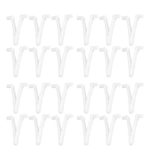 HomeVortex Schwimmbad-V-Clip-Befestigungsset, Pool-Reinigungswerkzeug, Anschluss für Standard-Stangen von 3,2 cm für Skimmernetz, Laubbesen, Poolbürste (48 Stück) von HomeVortex