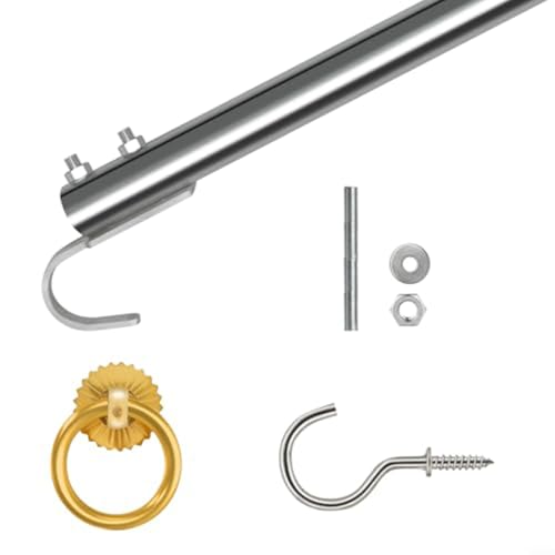 HomeVortex Spliced Aluminum Attic Ladder Pull Rod Extension Kit With Mounting Hook For Loft Treps, Space Saving Handle Tool HomeVortex Spliced Aluminum Attic Ladder Pull Rod Extension Kit With Mounting Hook For Loft Treps, Space Saving Handle Tool von HomeVortex