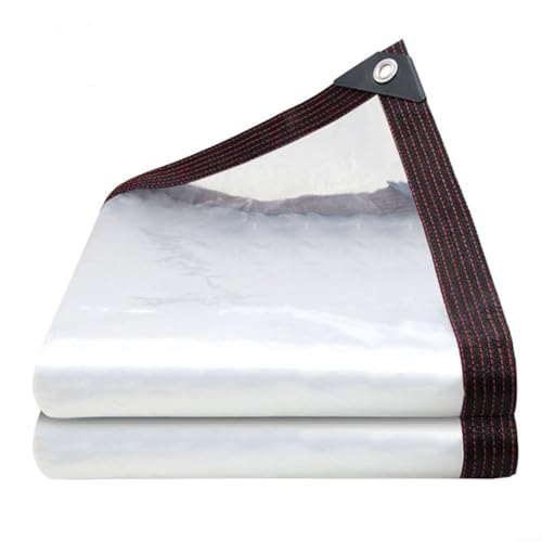 HomeVortex Strapazierfähige transparente PVC-Plane, wasserdichte Abdeckplane mit UV-beständiger Beschichtung und rostfreien Ösen für Auto, Garten, Gewächshaus, Hühnerstall und Außenbereich (2 x 2) von HomeVortex