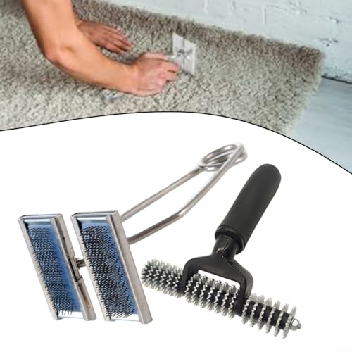 HomeVortex Teppich-Nahtpresse und Rollenset, Metall-Handwerkzeug-Set für Teppich-Installation, Reparatur und Nahtausrichtung mit Griff und sicheren Greifstiften, für Klebeprojekte von HomeVortex
