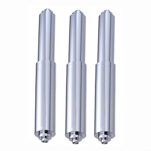 HomeVortex Toilettenpapierhalter aus Kunststoff, verstellbar, mit Federkompression, verchromt, rostbeständig, für moderne Badezimmer (17,8 cm), 3 Stück von HomeVortex