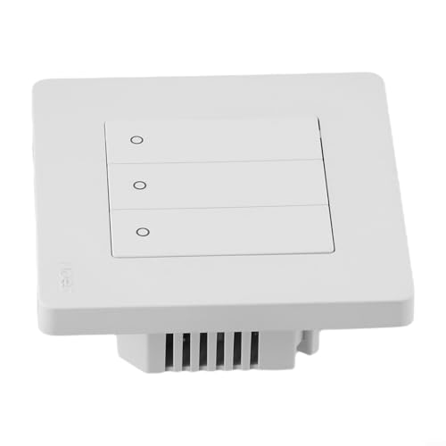 HomeVortex Touch-Panel für ZigBee Smart Wandschalter mit LED-Hintergrundbeleuchtung für Ring-Design, Fernbedienung, kompatibel mit Heimbeleuchtung, PC-Material (3-Gang-Weiß) von HomeVortex