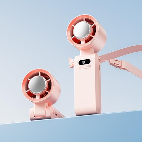 HomeVortex Tragbarer Handventilator mit Eiskühlungstechnologie, 3600 mAh, 12000 U/min-Motor, 199 Geschwindigkeitseinstellungen, 90 Grad faltbares Design, tragbarer Schreibtisch-Ventilator für Reisen von HomeVortex