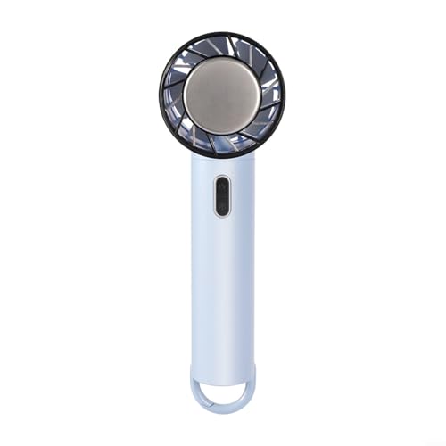 HomeVortex Tragbarer Mini-Handventilator mit 2000 mAh USB-Akku, leiser Lüfter mit Haken zum Aufhängen für Rucksack oder Outdoor (weiß) von HomeVortex