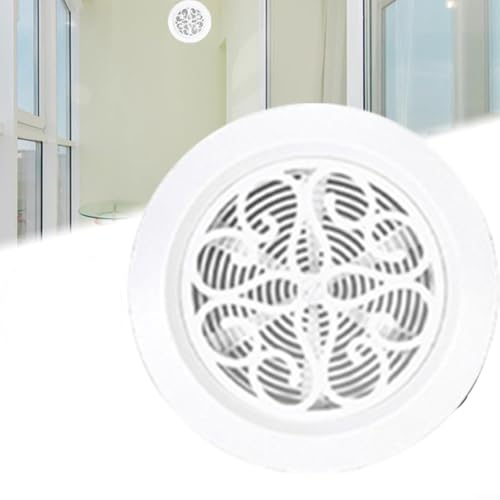 HomeVortex Verstellbares rundes Lüftungsgitter mit integriertem Filtersieb zentrale AC-Steckdosenabdeckung für HVAC-System (100 mm) von HomeVortex