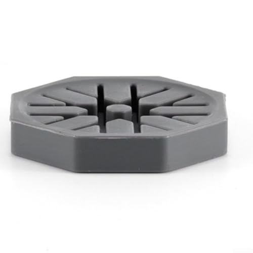 Kaffeefilter-Sieb-Halterung für 51 53 58 mm Kaffeefilter Mesh Silikon achteckige Form flacher Boden Ständer rutschfest für vertikale Lagerung (grau) von HomeVortex