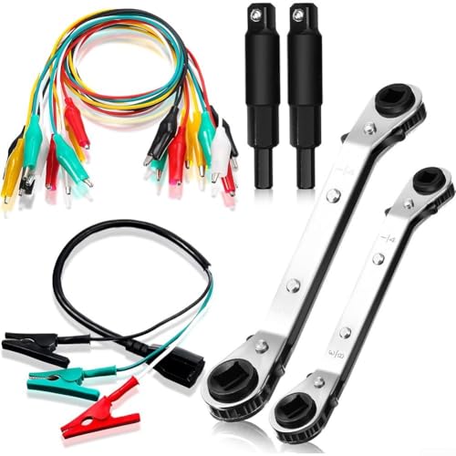 Kühlschrankschlüssel-Werkzeug mit Sechskant-Bit-Adapter für sicheren elektrischen Betrieb in HVAC-Systemen (A) von HomeVortex