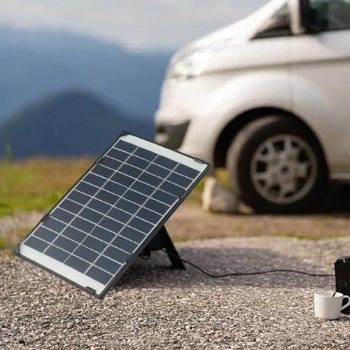 Leichtes, tragbares Solarmodul versorgt Ihre Außenkamera, Ihren Ventilator oder Ihre Gartenleuchte effizient mit Strom von HomeVortex