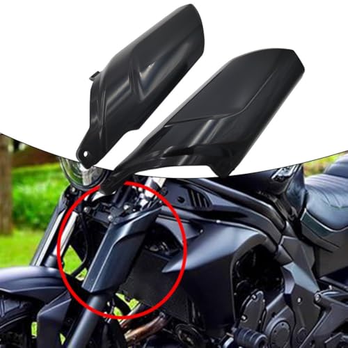 Motorrad Gabel Stoßdämpferabdeckung Verkleidung Verkleidung Vorderrad Kotflügel Ersatzteil für ER6N 2012 bis 2016 Modell (Kohlefaser Schwarz) von HomeVortex