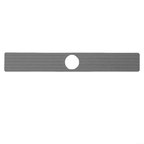 Multifunktionale 60 cm Diatomit-Wasserhahnmatte, schnell trocknendes Tablett für Spüle und Küche (dunkelgrau) von HomeVortex