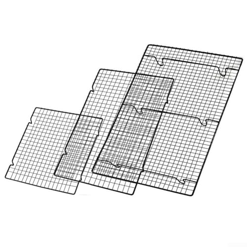 Nichtmetall-Kuchen-Kühlgitter für die Küche, ganzseitiges Design-Tablett zum Backen, Kühlen und Grillen mit verbesserter Luftzirkulation und Wärmeverteilung (40,5 x 25,5 cm) von HomeVortex