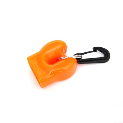 PVC Standard Tauchen Octopus Regulator Halter Clip für 2. Stufe Mundstück zur Aufrechterhaltung der Sauberkeit und Befestigung des Backup-Reglers (Orange) von HomeVortex