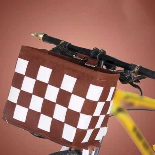 Praktisch gestalteter 13-Liter-Filz für Fahrradkorb mit abnehmbarer Handtaschenfunktion (braun) von HomeVortex
