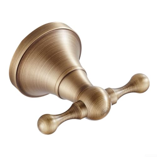 Robuster Antik-Messing-Kleiderhaken mit Einzelhaken-Design, effizienter Wandhaken für Handtücher, Taschen und Jacken im Badezimmer, Flur oder Eingangsbereich Robuster Antik-Messing-Kleiderhaken mit Einzelhaken-Design, effizienter Wandhaken für Handtücher, Taschen und Jacken im Badezimmer, Flur oder Eingangsbereich von HomeVortex