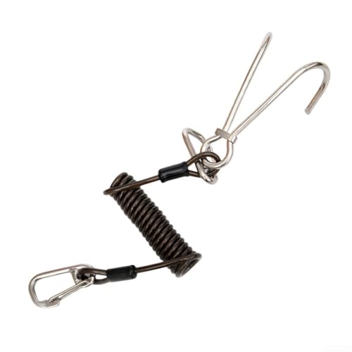 Robuster Haken für Tauchausrüstung, mit sicherer Befestigung und Schlüsselband (schwarz) von HomeVortex