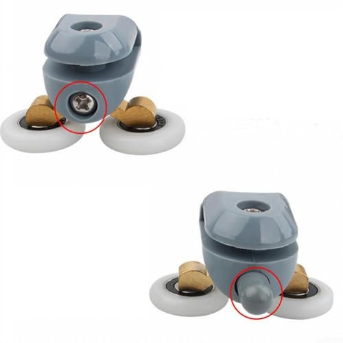 Rollen für Duschwände, 4 Stück, Rollen mit 25 mm Durchmesser, für reibungslose Funktion an gebogenen und viereckigen Türen Rollen für Duschwände, 4 Stück, Rollen mit 25 mm Durchmesser, für reibungslose Funktion an gebogenen und viereckigen Türen von HomeVortex