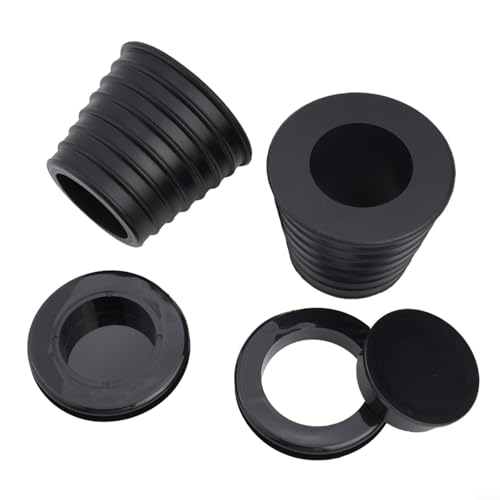 Schirmhalter Set 2 Gummikeile und 2 schwarze Tischlochringe 4 Stück von HomeVortex