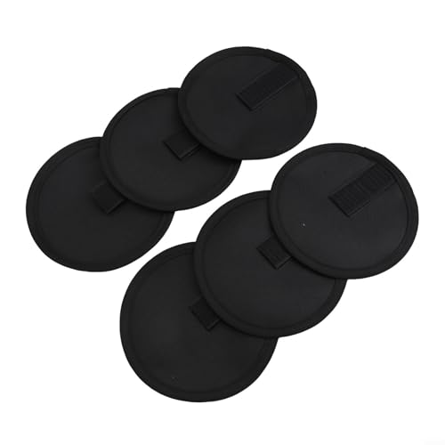 Schützende Angelhandschuhe 6 Stück mit Hakenabdeckungen und Lockvogelhandschuhe für Angler Angelköder Abdeckungen aus Nylon für langfristige Nutzung (schwarz) von HomeVortex