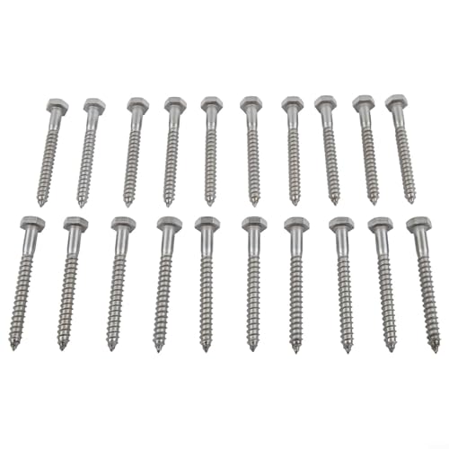 Sechskantschrauben für Hausrenovierung und industrielle Aufgaben, 20-teiliges Set (1/4 x 2-1/2) von HomeVortex
