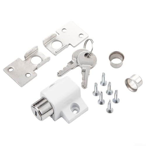 Secure Your Sliders Kindersichere Schiebetürschlösser mit 2 Schlüsseln und einfachen Installationsmöglichkeiten (weiß) von HomeVortex