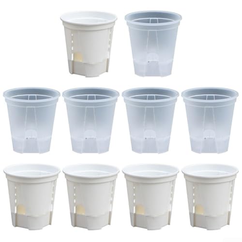 Set mit 10 innovativen, selbstbewässernden Pflanzgefäßen mit effizienter Entwässerung und benutzerfreundlichem Design (120 A) von HomeVortex