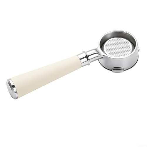 Siebträger ohne Boden für Barsetto-Espressomaschinen, perfekt für die Zubereitung von Kaffee zu Hause (weiß) von HomeVortex