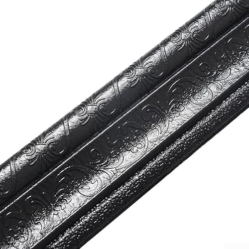 Stilvolle 3D-Wandeinfassung, weicher Schaumstoff-Aufkleber für innovative Heimdekoration (schwarz) von HomeVortex