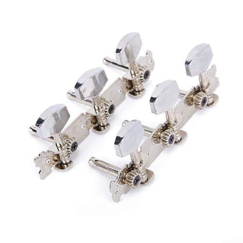 Stimmwirbel für Akustikgitarre, Chrom, 3R + 3L, mit Buchsen für stabile und sichere Saitenstimmung, 6 Stück (A) von HomeVortex