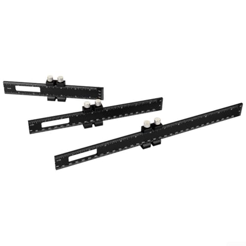 T-Typ Anreißlineal mit dualem Messsystem für präzise Holzbearbeitungsprojekte (schwarz) von HomeVortex