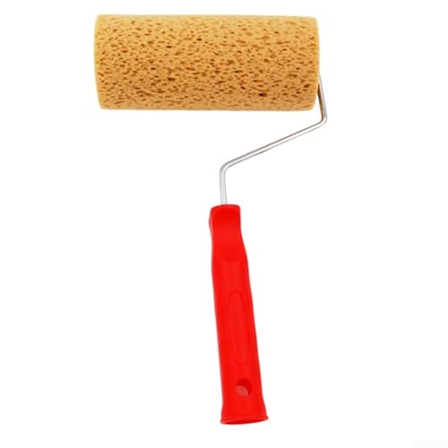 Textur-Farbrollerpinsel mit nachgeahmtem Algenschwamm und Edelstahlkern, mit ergonomischem Griff für komfortables Malerlebnis (M90A) von HomeVortex